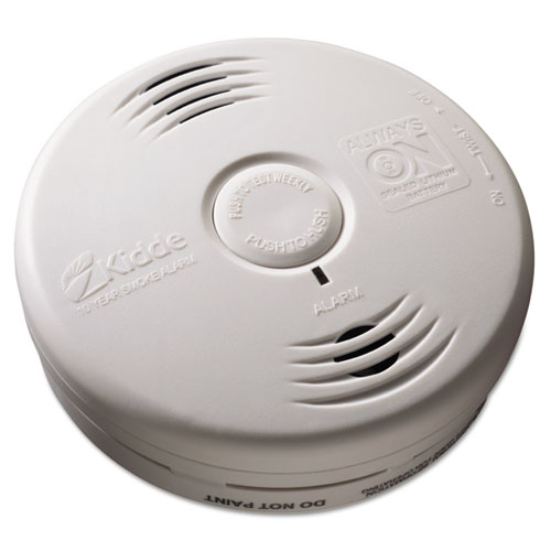 Kidde Bedroom Smoke Alarm w/Voice Alarm, Lithium Battery, 5.22"Dia x 1.6"Depth