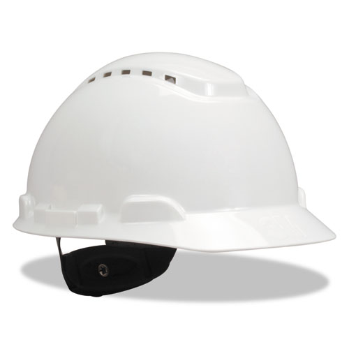 H-700 Series Hard Hat with Four Point Ratchet Suspension, Vented, White