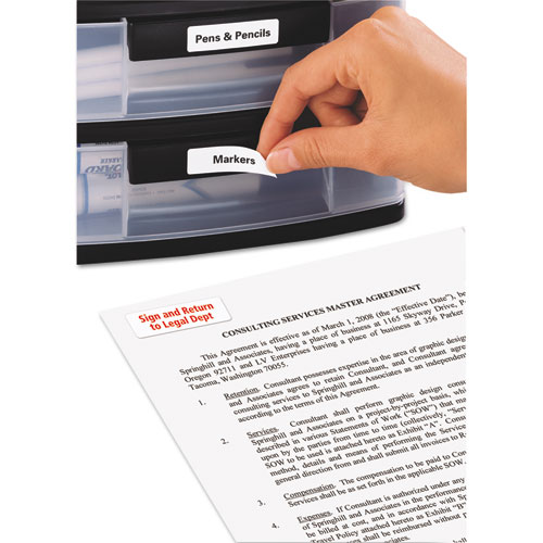 Removable Multi-Use Labels, Inkjet/Laser Printers, 0.5 x 1.75, White, 80/Sheet, 25 Sheets/Pack