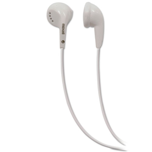Maxell® Eb-95 Stereo Earbuds, 4 Ft Cord, White