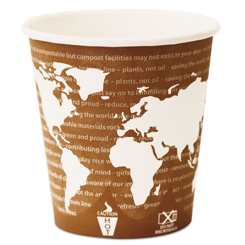 World Art Renewable & Compostable Hot Cups Convenience Pack - 10 Oz., 50/pk