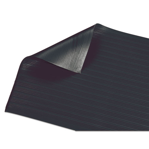 Air Step Antifatigue Mat, Polypropylene, 36 x 144, Black