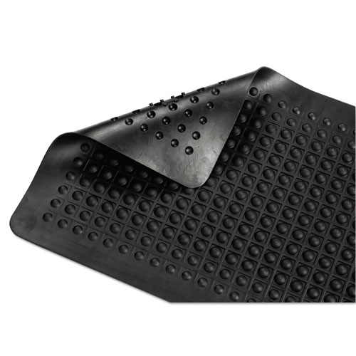 Image of Guardian Flex Step Rubber Anti-Fatigue Mat, Polypropylene, 24 X 36, Black
