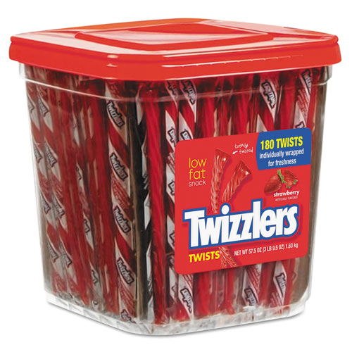Twizzlers® Strawberry Twizzlers Licorice, Individually Wrapped, 2lb Tub