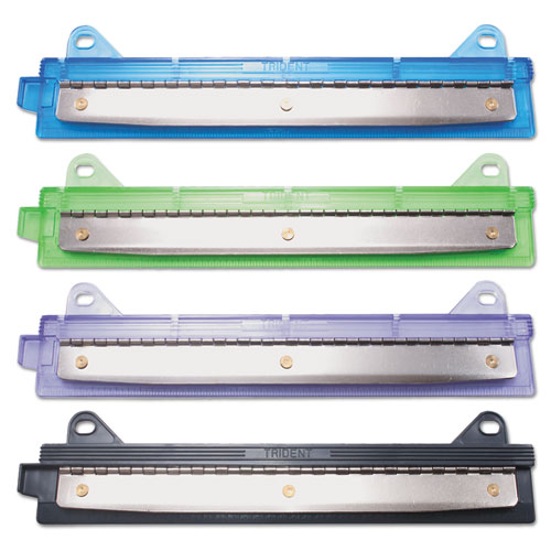 6-Sheet Binder Three-Hole Punch, 1/4" Holes, Assorted Colors | by Plexsupply