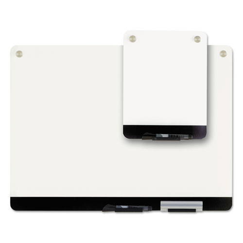 Clarity Glass Personal Dry Erase Boards, Ultra-White Backing, 9 x 12