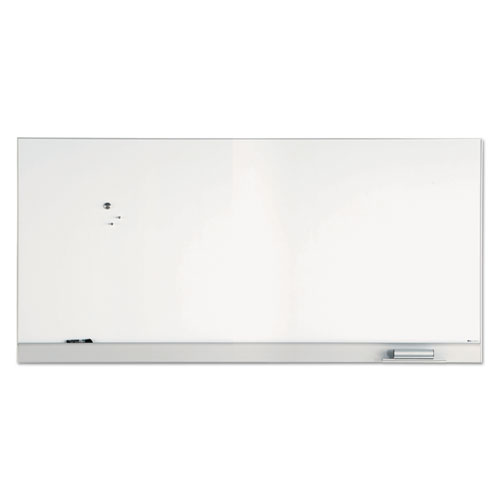 Polarity Magnetic Dry Erase White Board, Coated Steel, 96 x 46, Aluminum Frame