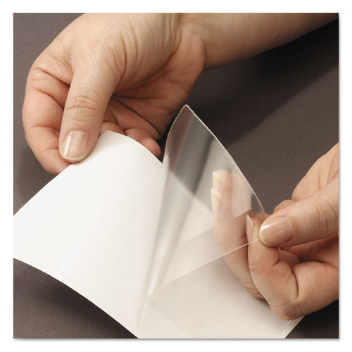 Image of Self-Adhesive Poly Pockets, Top Load, 6.25 x 4.56, Clear, 100/Box
