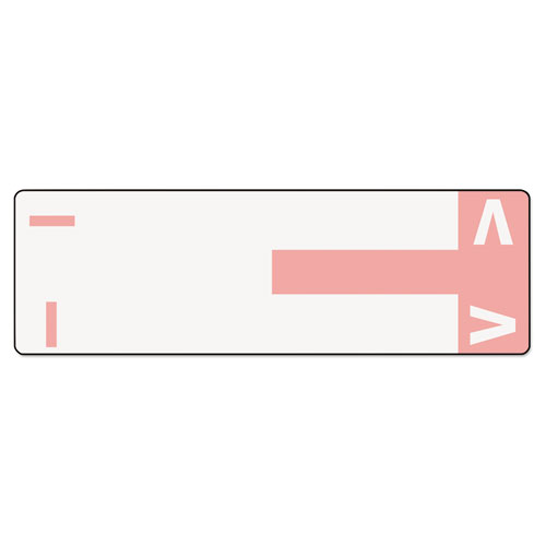 Smead™ Alphaz Color-Coded First Letter Combo Alpha Labels, I/V, 1.16 X 3.63, Pink/White, 5/Sheet, 20 Sheets/Pack