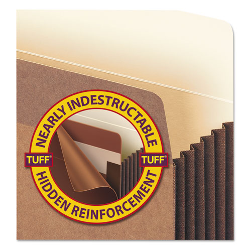 REDROPE TUFF POCKET DROP-FRONT FILE POCKETS W/ FULLY LINED GUSSETS, 7" EXPANSION, LEGAL SIZE, REDROPE, 5/BOX