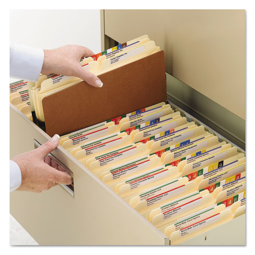 Redrope Drop Front File Pockets, 1.75" Expansion, Letter Size, Redrope, 50/Box