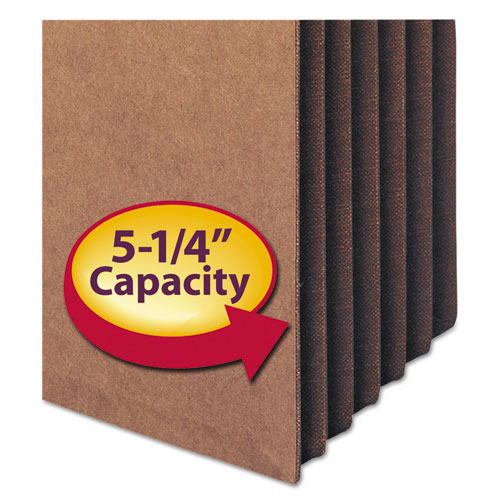 Redrope TUFF Pocket Drop-Front File Pockets w/ Fully Lined Gussets, 5.25" Expansion, Legal Size, Redrope, 10/Box