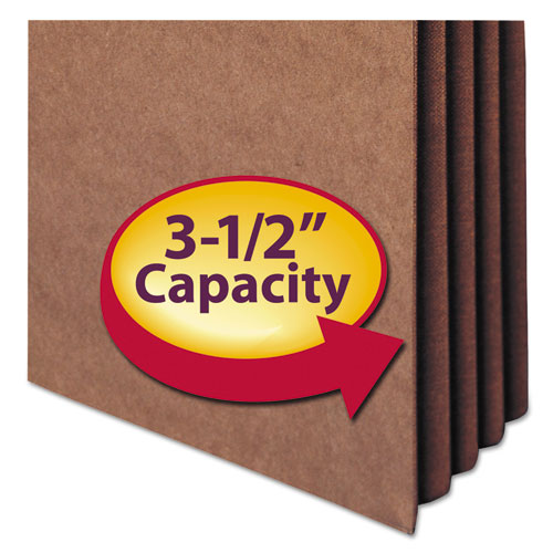 Redrope TUFF Pocket Drop-Front File Pockets w/ Fully Lined Gussets, 3.5" Expansion, Letter Size, Redrope, 10/Box