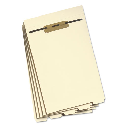 Stackable Folder Dividers w/ Fasteners, 1/5-Cut End Tab, Legal Size, Manila, 50/Pack