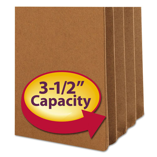 Redrope Drop Front File Pockets, 3.5" Expansion, Legal Size, Redrope, 25/Box