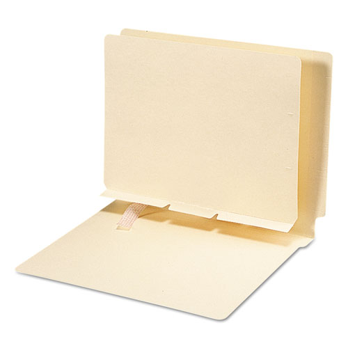 Self-Adhesive Folder Dividers for Top/End Tab Folders, Prepunched for Fasteners, Letter Size, Manila, 100/Box