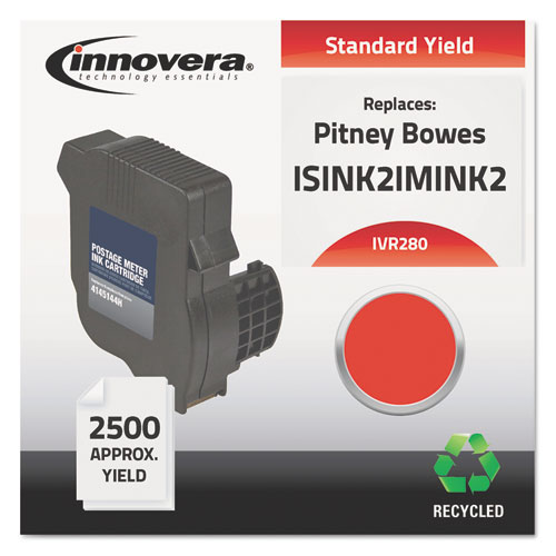 REMANUFACTURED RED POSTAGE METER INK, REPLACEMENT FOR NEOPOST IM-280 (ISINK2IMINK2), 2,500 PAGE-YIELD