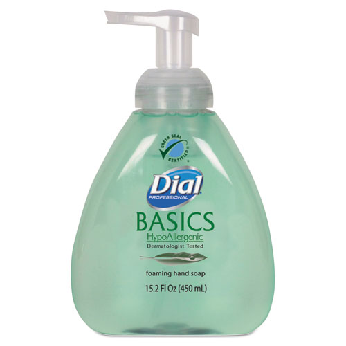 Dial® Professional Basics Foaming Hand Soap, Honeysuckle, 15.2 oz Pump Bottle