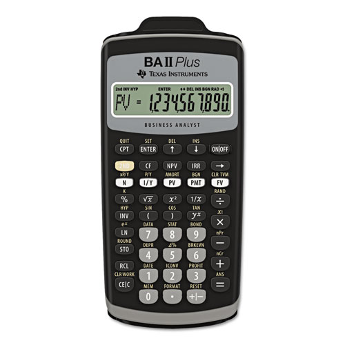 BAIIPlus Financial Calculator, 10-Digit LCD | by Plexsupply