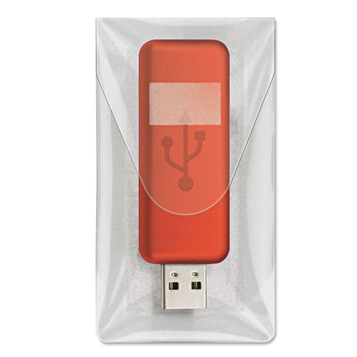 HOLD IT USB Pockets, 2 x 3.44, Clear