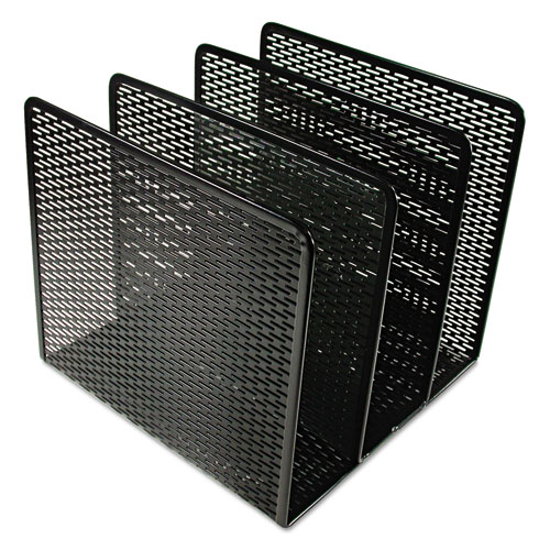 Image of Artistic® Urban Collection Punched Metal File Sorter, 3 Sections, Letter Size Files, 8" X 8" X 7.25", Black