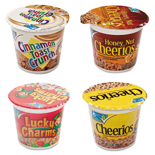 Image of General Mills Cheerios Breakfast Cereal, Single-Serve 1.3 Oz Cup, 6/Pack