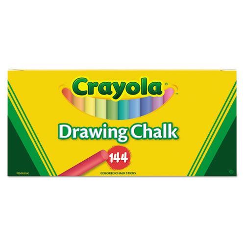 Colored Drawing Chalk, Six Each of 24 Assorted Colors, 144 Sticks/Set