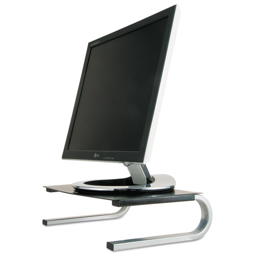 REDMOND MONITOR STAND, 14.63" X 11" X 4.25", BLACK/GRAY/SILVER, SUPPORTS 40 LBS