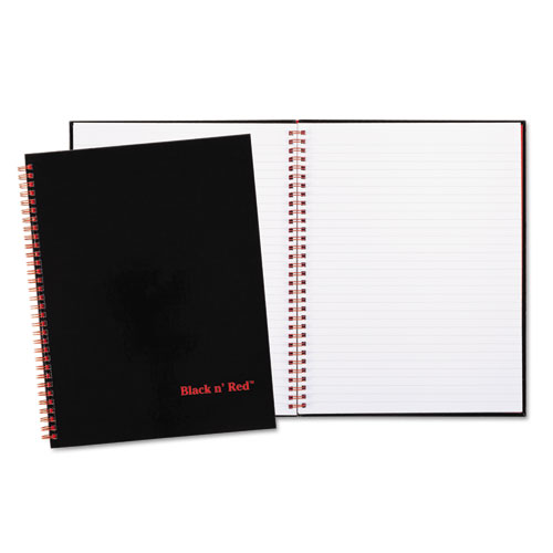 TWINWIRE HARDCOVER NOTEBOOK PLUS PACK, WIDE/LEGAL RULE, BLACK, 11 X 8.5, 70 SHEETS, 2/PACK