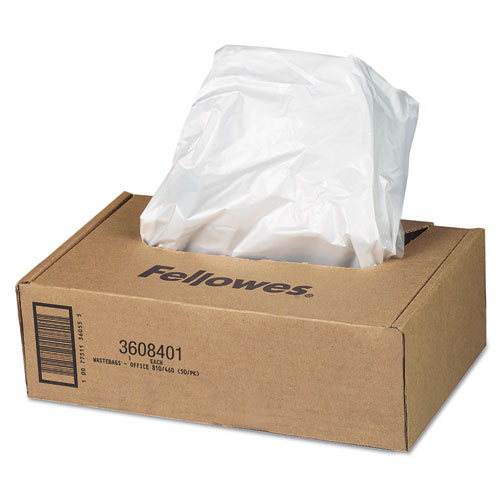 Fellowes® Shredder Waste Bags, 16 To 20 Gal Capacity, 50/Carton