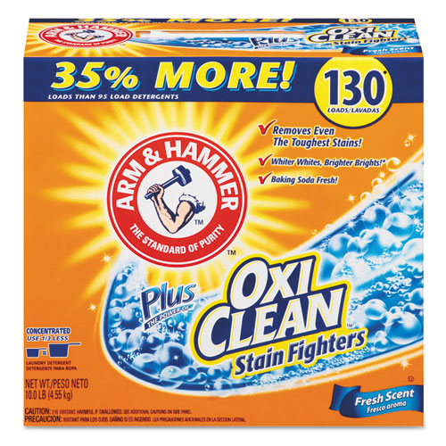 Power of OxiClean Powder Detergent, Fresh, 9.92lb Box, 3/Carton