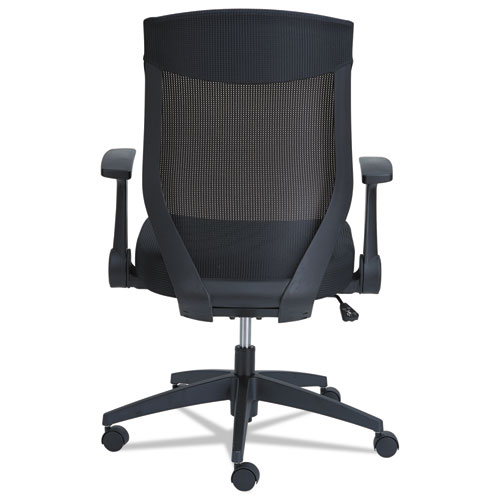 Image of Alera® Eb-K Series Synchro Mid-Back Flip-Arm Mesh Chair, Supports Up To 275 Lb, 18.5" To 22.04" Seat Height, Black
