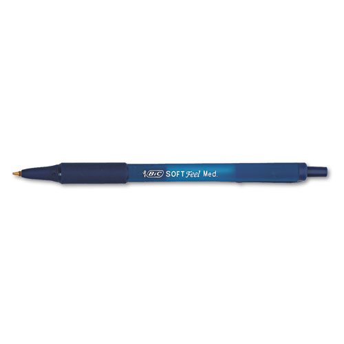 BIC® Soft Feel Retractable Ballpoint Pen, 1 mm, Medium, Assorted Ink, 12/PK