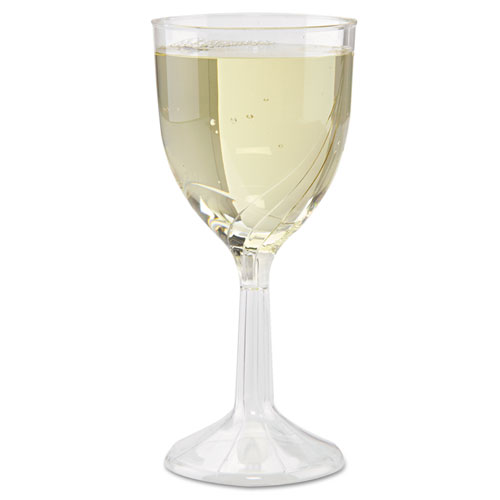 Wna Classicware One-Piece Wine Glasses, 6 Oz, Clear, 10/Pack, 10 Packs/Carton