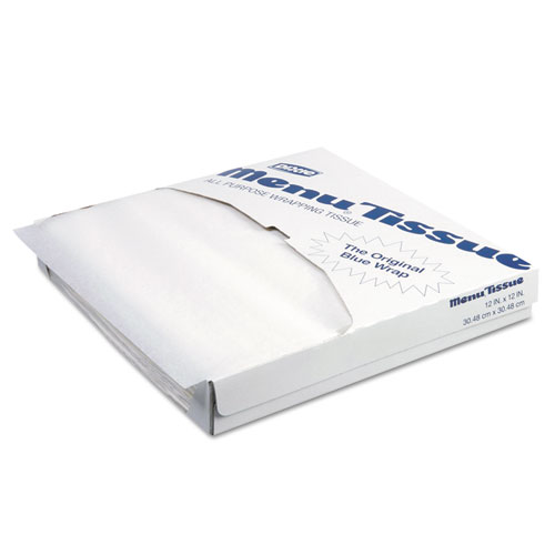 Menu Tissue Untreated Paper Sheets, 12 x 12, White, 1,000/Pack, 10 Packs/Carton
