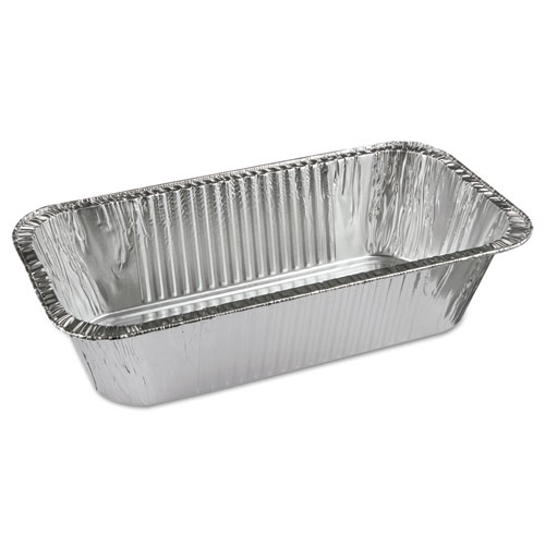 Aluminum Bread/Loaf Pans, Ribbed 1/3-Size, 8.04 x 5.9 x 3, 200/Carton