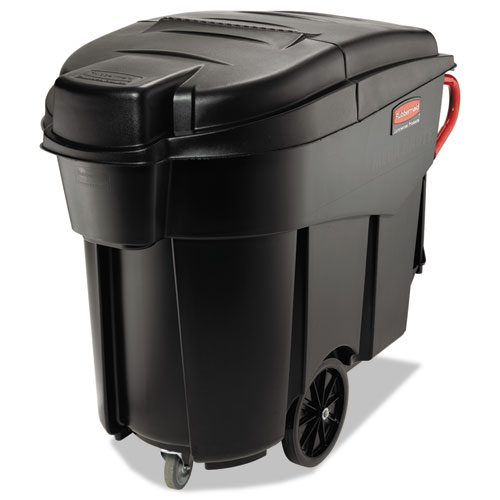 Image of Rubbermaid® Commercial Mega Brute Mobile Container, 120 Gal, Plastic, Black