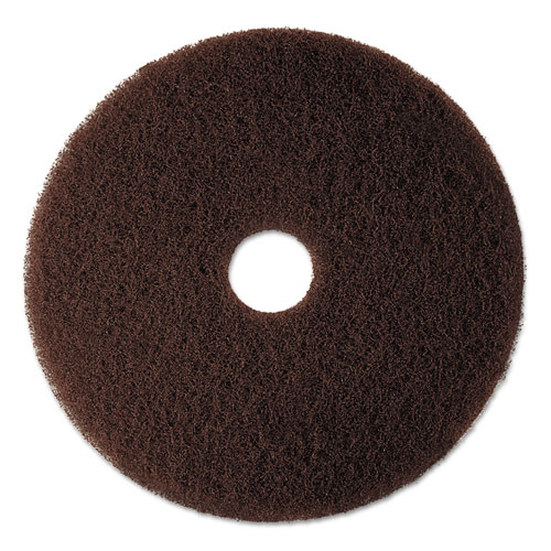 Low-Speed High Productivity Floor Pads 7100, 17" Diameter, Brown, 5/Carton