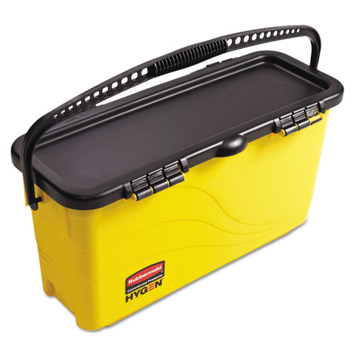 Rubbermaid® Commercial Hygen™ Hygen Top Down Charging Bucket, Yellow/Black