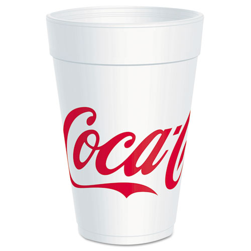Coca-Cola Foam Cups, Foam, Red/white, 32 Oz, 25/bag, 20 Bags/carton