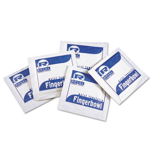 Image of Amercareroyal® Moist Towelettes, Individually Wrapped, 4 X 6, Lemon Scent, White, 1,000/Carton