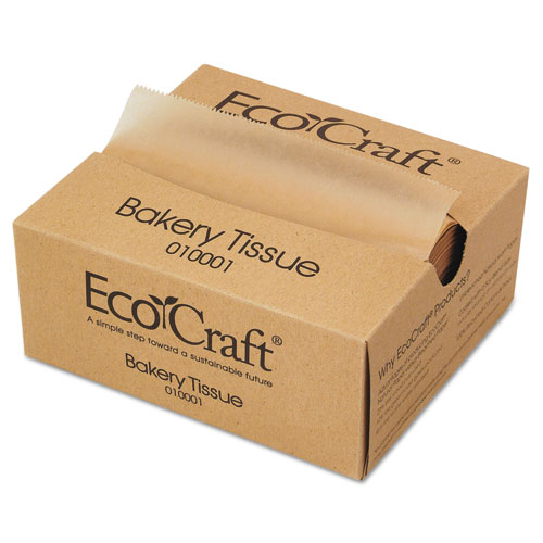 Image of EcoCraft Interfolded Dry Wax Deli Sheets, 6 x 10.75, Natural, 1,000/Box, 10 Boxes/Carton