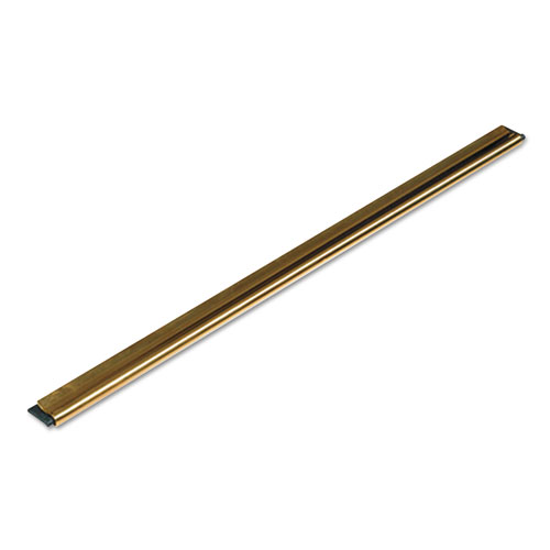 Unger® Golden Clip Brass Channel with Black Rubber Blade and Clip, 12" Wide Blade, 12" Handle