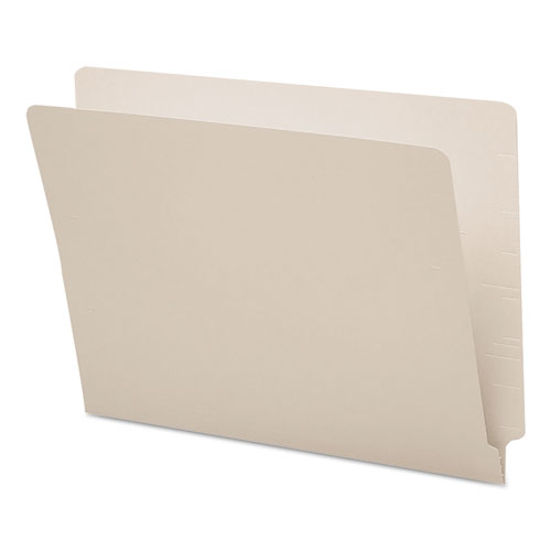 REINFORCED END TAB COLORED FOLDERS, STRAIGHT TAB, LETTER SIZE, GRAY, 100/BOX