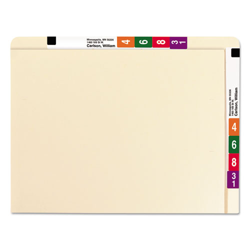 Image of Heavyweight Manila End Tab Conversion File Folders, Straight Tabs, Letter Size, 0.75" Expansion, Manila, 100/Box
