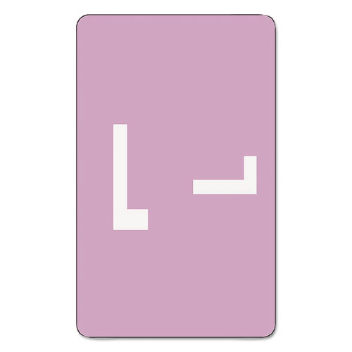 Image of AlphaZ Color-Coded Second Letter Alphabetical Labels, L, 1 x 1.63, Lavender, 10/Sheet, 10 Sheets/Pack