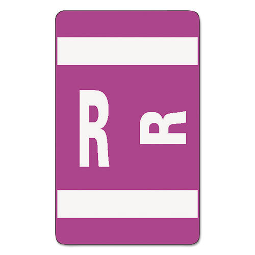 Image of AlphaZ Color-Coded Second Letter Alphabetical Labels, R, 1 x 1.63, Purple, 10/Sheet, 10 Sheets/Pack