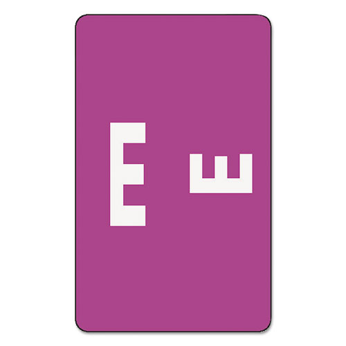 Image of AlphaZ Color-Coded Second Letter Alphabetical Labels, E, 1 x 1.63, Purple, 10/Sheet, 10 Sheets/Pack