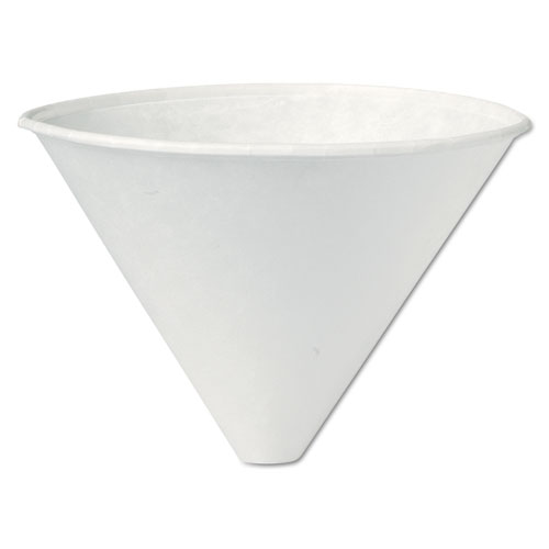 Bare Eco-Forward Treated Paper Funnel Cups, ProPlanet Seal, 6 oz, 250/Bag, 10/Carton
