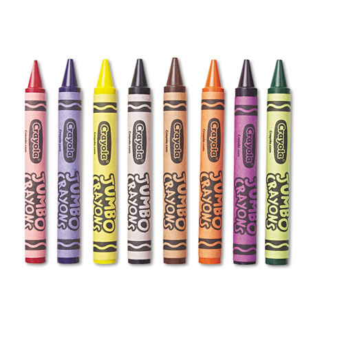 Crayola 520389 So Big Crayons, Large Size, 5 x 9/16, 8 Assorted Color ...